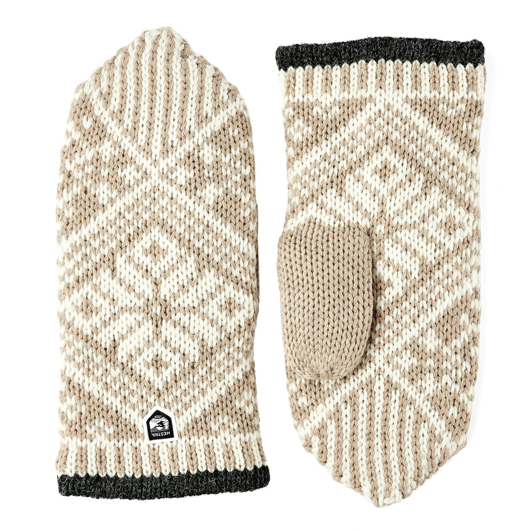 8857 Unisex Nordic Wool Mitt, Knitted Mittens With Retro Design For Cold